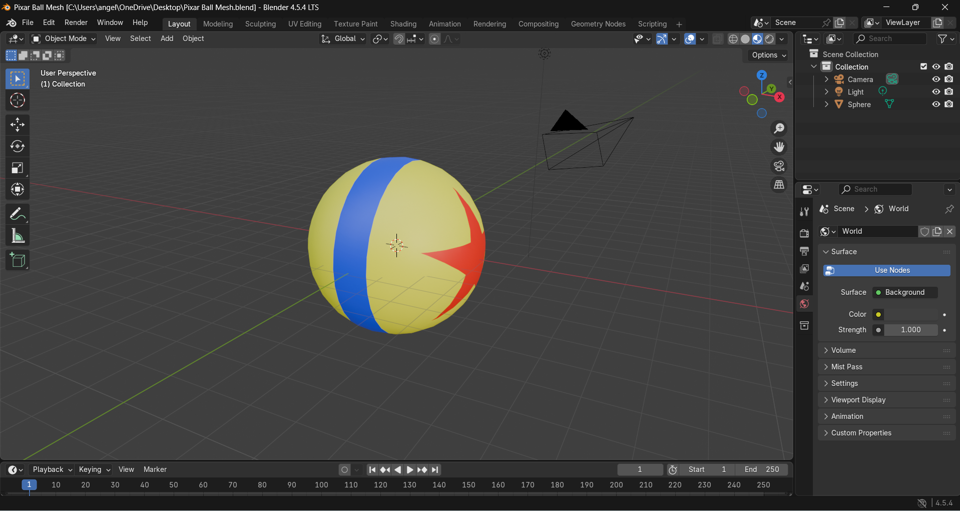 Pixar Ball in Blender