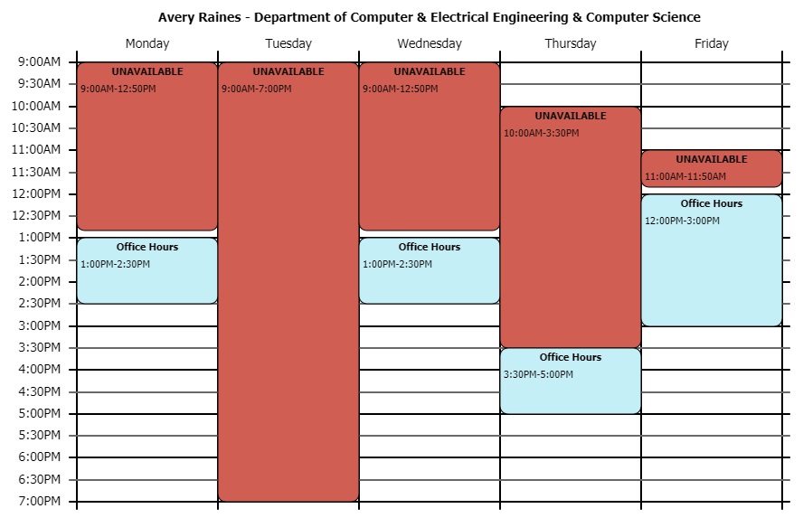 schedule