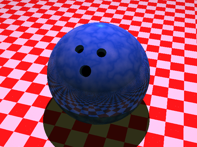 Bowling ball with Perlin noise marble texture
