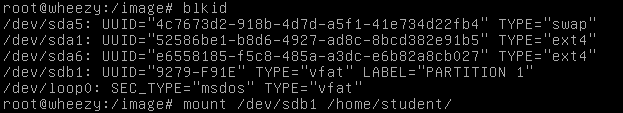 Visualization of mounting a USB device